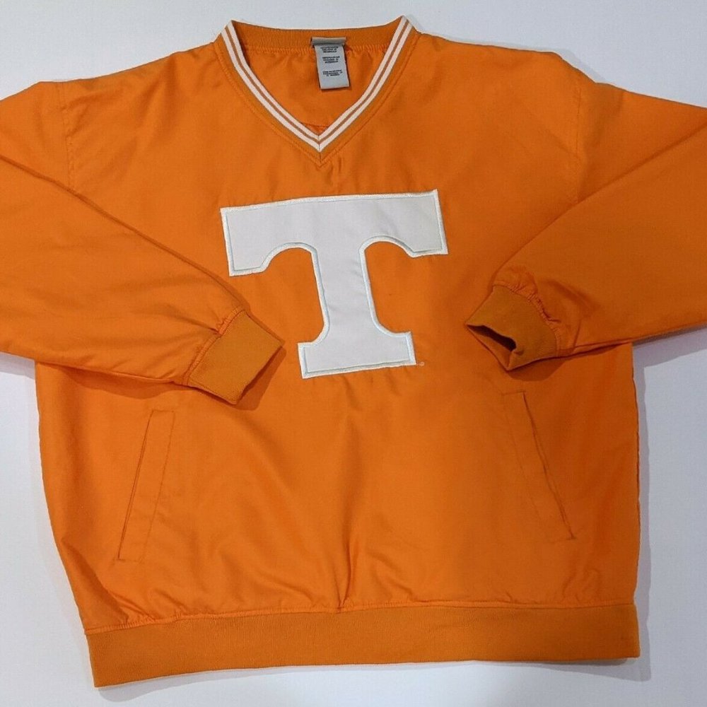 Tennessee Volunteers UT Pro Edge Pullover Jacket Mens L Embroidered White Vols